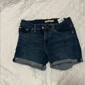 Levi's Dark Blue Jean Shorts